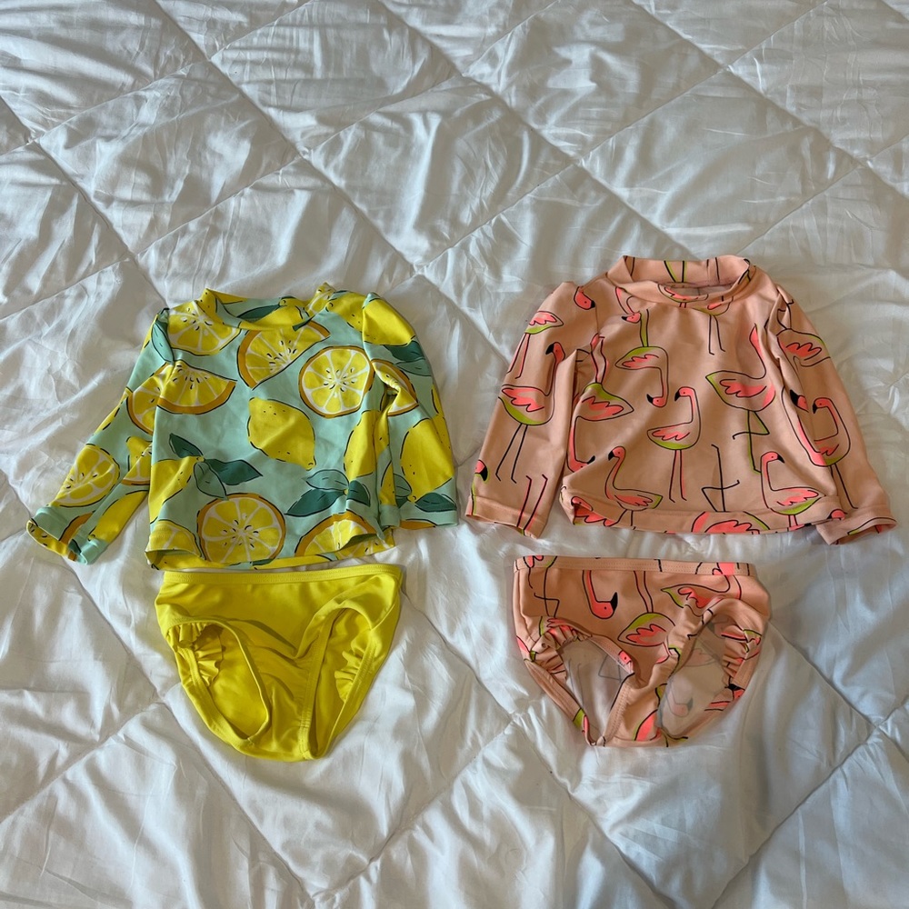 Baby girl swim suit long sleeve and bottom- 9months